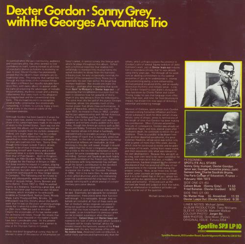Dexter Gordon Parisian Concert vinyl LP album (LP record) UK DD9LPPA830062