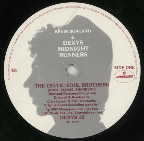 Dexys Midnight Runners The Celtic Soul Brothers 7" vinyl single (7 inch record / 45) UK DEX07TH786301