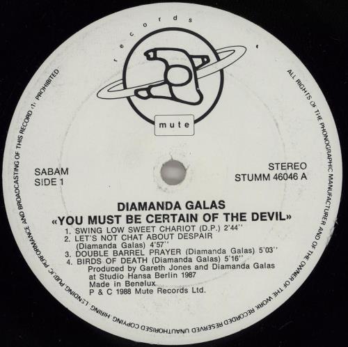 Diamanda Galas You Must Be Certain Of The Devil - Price stickered vinyl LP album (LP record) UK GLSLPYO756523
