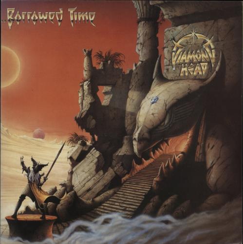 Diamond Head Borrowed Time + Poster vinyl LP album (LP record) UK DIHLPBO767211