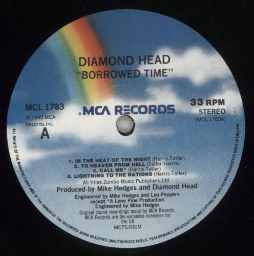 Diamond Head Borrowed Time vinyl LP album (LP record) UK DIHLPBO174971
