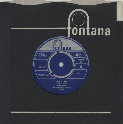 Diana Dors So Little Time 7" vinyl single (7 inch record / 45) UK DD307SO762328