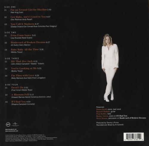 Diana Krall All For You 2-LP vinyl record set (Double LP Album) German DKR2LAL804441
