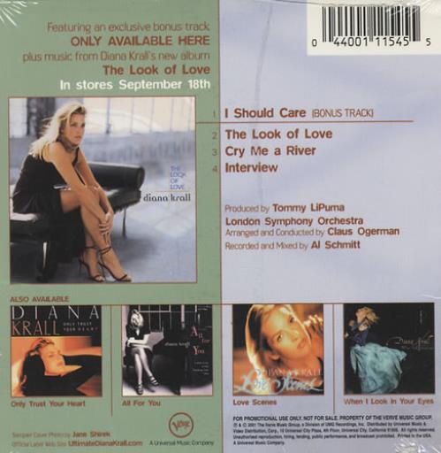 Diana Krall Diana Krall Sampler CD single (CD5 / 5") US DKRC5DI432468