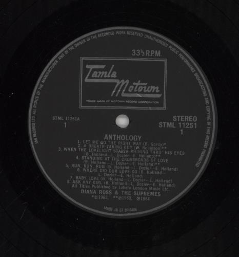 Diana Ross & The Supremes Anthology 2-LP vinyl record set (Double LP Album) UK D/S2LAN388501