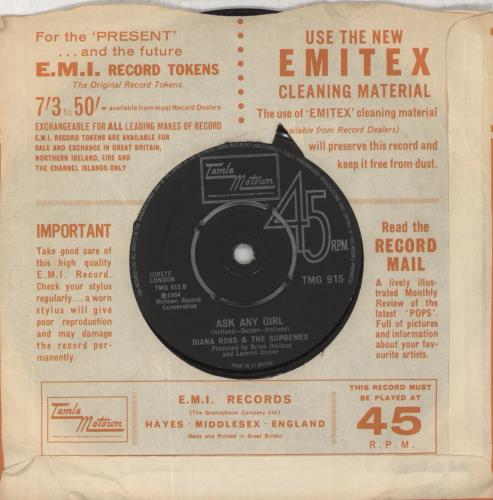 Diana Ross & The Supremes Baby Love 7" vinyl single (7 inch record / 45) UK D/S07BA385671