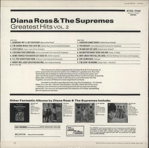 Diana Ross & The Supremes Greatest Hits Vol.2 - 1st vinyl LP album (LP record) UK D/SLPGR77975