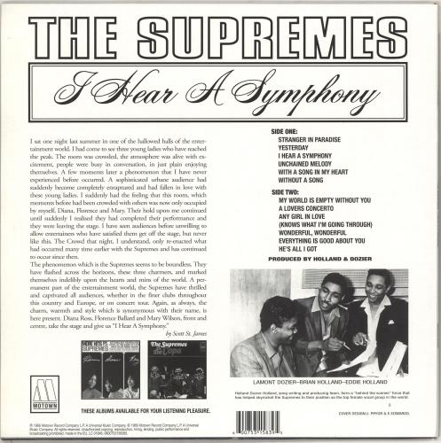 Diana Ross & The Supremes I Hear A Symphony vinyl LP album (LP record) Dutch D/SLPIH706970