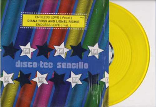 Diana Ross Amor Infinito - Yellow Vinyl 12" vinyl single (12 inch record / Maxi-single) Mexican DIA12AM178568