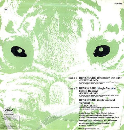 Diana Ross Devorado - Eaten Alive 12" vinyl single (12 inch record / Maxi-single) Mexican DIA12DE292632