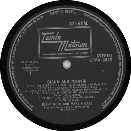 Diana Ross Diana & Marvin vinyl LP album (LP record) Greek DIALPDI736906