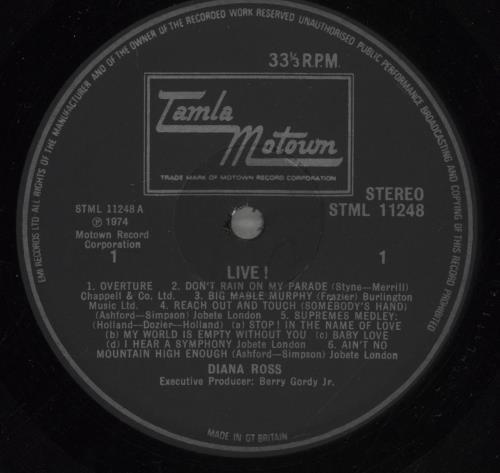 Diana Ross Diana Ross Live - Shrink vinyl LP album (LP record) UK DIALPDI875456