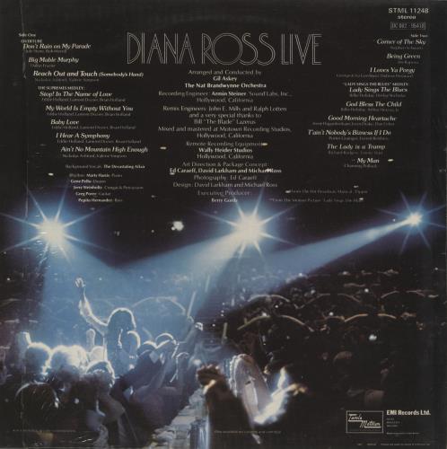 Diana Ross Diana Ross Live - Shrink vinyl LP album (LP record) UK DIALPDI875456