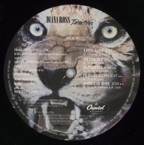 Diana Ross Eaten Alive vinyl LP album (LP record) UK DIALPEA238613