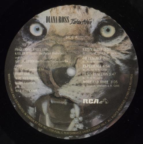 Diana Ross Eaten Alive vinyl LP album (LP record) US DIALPEA879889