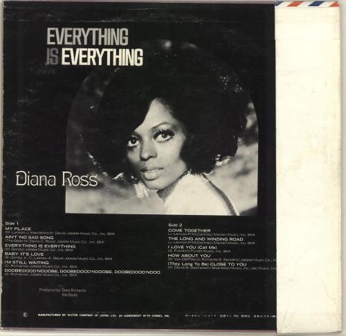Diana Ross Everything Is Everything vinyl LP album (LP record) Japanese DIALPEV698386