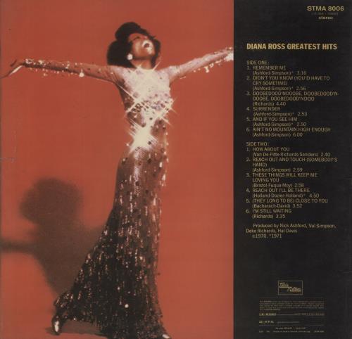 Diana Ross Greatest Hits vinyl LP album (LP record) UK DIALPGR45499