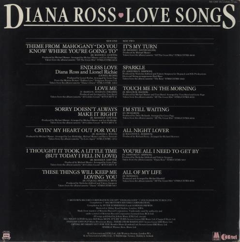 Diana Ross Love Songs vinyl LP album (LP record) UK DIALPLO497992