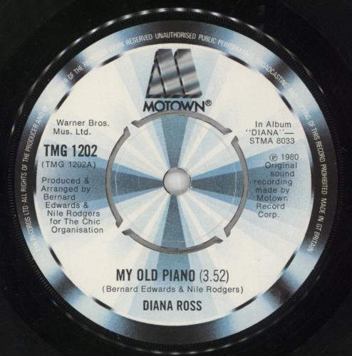 Diana Ross My Old Piano - P/S 7" vinyl single (7 inch record / 45) UK DIA07MY328803