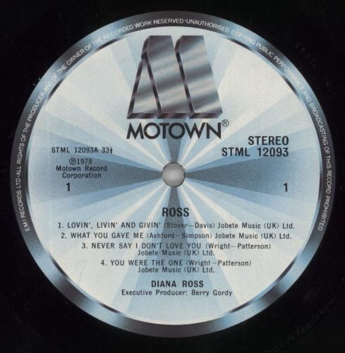 Diana Ross Ross vinyl LP album (LP record) UK DIALPRO551240