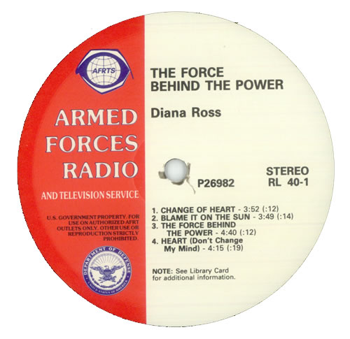 Diana Ross The Force Behind The Power vinyl LP album (LP record) US DIALPTH514121