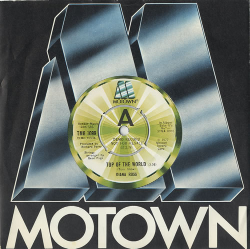 Diana Ross Top Of The World 7" vinyl single (7 inch record / 45) UK DIA07TO58589