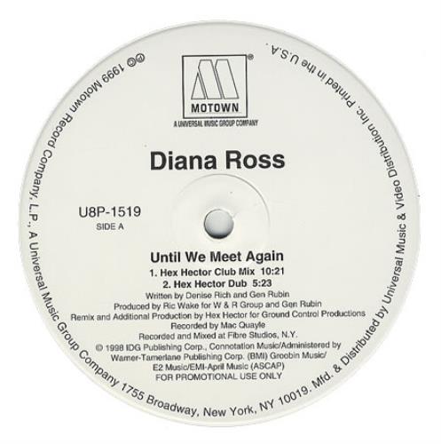 Diana Ross Until We Meet Again 12" vinyl single (12 inch record / Maxi-single) US DIA12UN139384