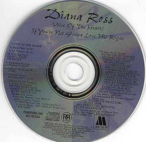 Diana Ross Voice Of The Heart CD single (CD5 / 5") US DIAC5VO118975