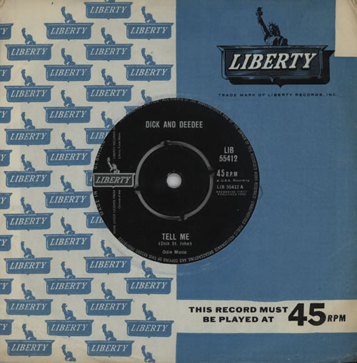 Dick And Deedee Tell Me 7" vinyl single (7 inch record / 45) UK EJC07TE570780