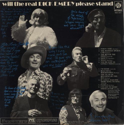 Dick Emery Dick Emery Sings vinyl LP album (LP record) UK DP4LPDI461779