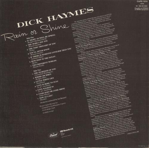 Dick Haymes Rain Or Shine vinyl LP album (LP record) UK DSVLPRA512303