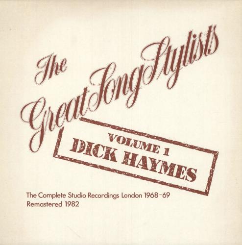 Dick Haymes The Great Song Stylists Volume 1 vinyl LP album (LP record) UK DSVLPTH747626
