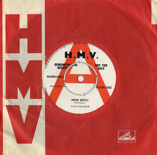 Dick Kallman Speak Softly 7" vinyl single (7 inch record / 45) UK DQK07SP481065