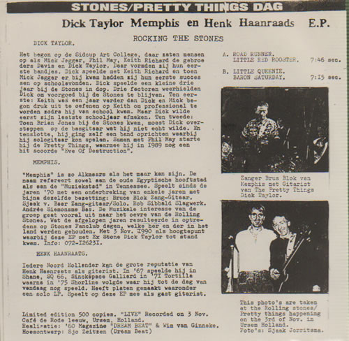 Dick Taylor Rocking The Stones EP 7" vinyl single (7 inch record / 45) Dutch H6G07RO640925