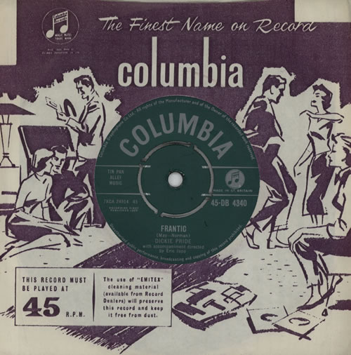 Dickie Pride Primrose Lane 7" vinyl single (7 inch record / 45) UK D5H07PR571598