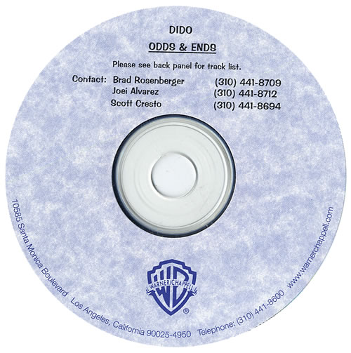 Dido Odds & Ends CD-R acetate US ODICROD181719
