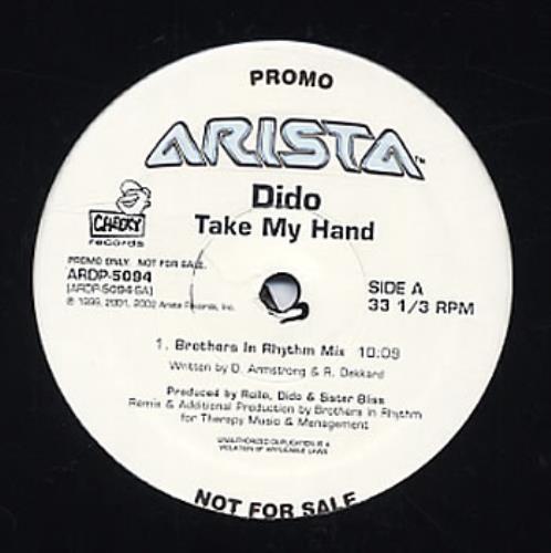 Dido Take My Hand 12" vinyl single (12 inch record / Maxi-single) US ODI12TA209516