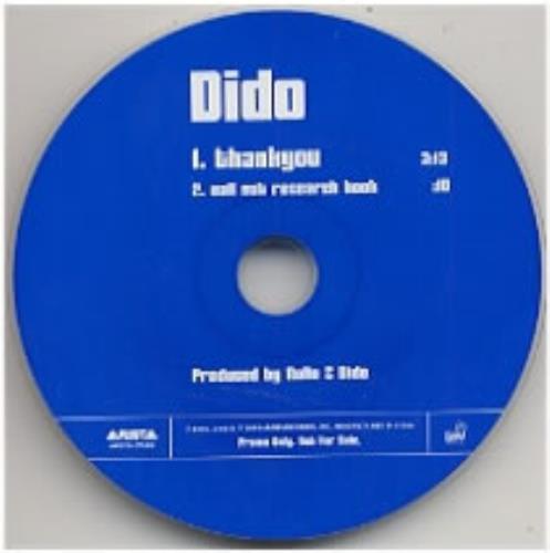 Dido Thank You CD single (CD5 / 5") US ODIC5TH182199