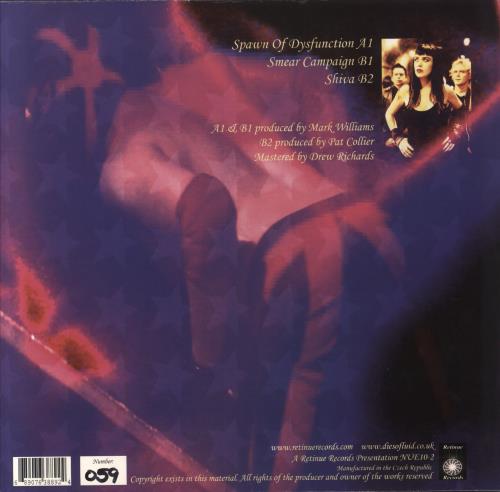 Die So Fluid Spawn Of Dysfunction - White With Blue Splatter Vinyl 10" vinyl single (10 inch record) UK DE910SP856693