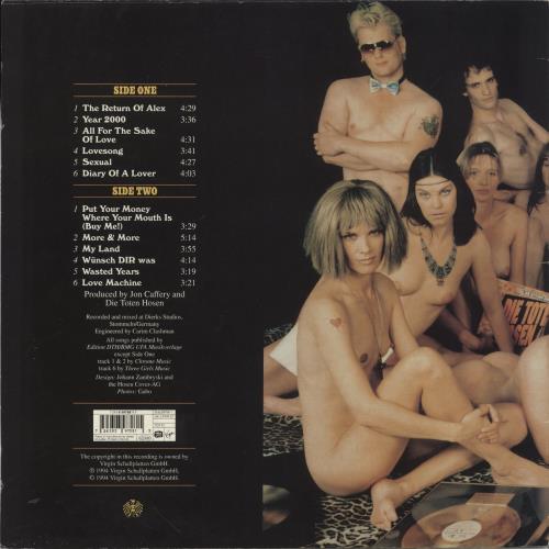 Die Toten Hosen Love, Peace & Money vinyl LP album (LP record) UK DTHLPLO861044