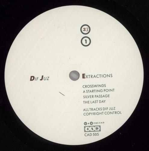 Dif Juz Extractions - VG vinyl LP album (LP record) UK JUZLPEX877050