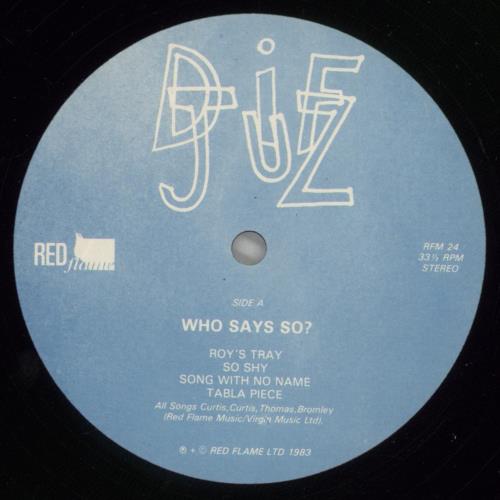 Dif Juz Who Says So? vinyl LP album (LP record) UK JUZLPWH120777