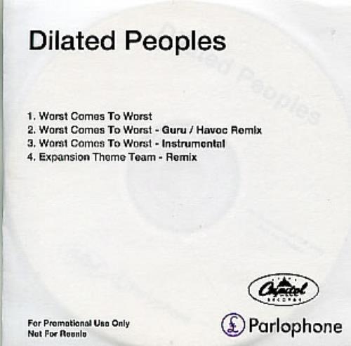 Dilated Peoples Worst Comes To Worst CD-R acetate UK ILACRWO308953