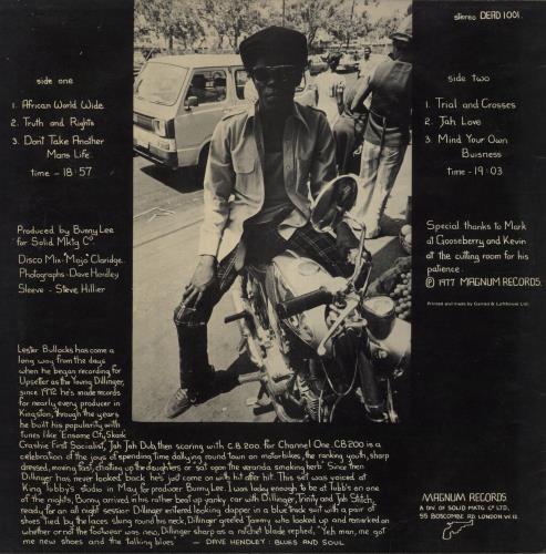 Dillinger Talkin' Blues vinyl LP album (LP record) UK DL-LPTA886891