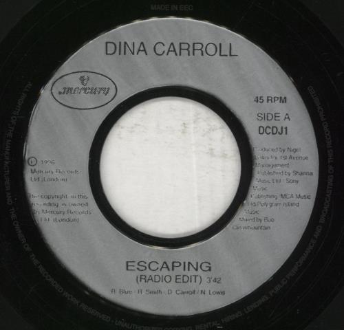 Dina Carroll Escaping 7" vinyl single (7 inch record / 45) UK DNC07ES855201