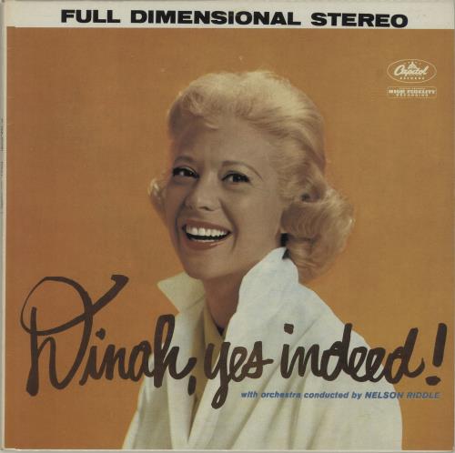 Dinah Shore Dinah, Yes Indeed! vinyl LP album (LP record) French D~SLPDI678319