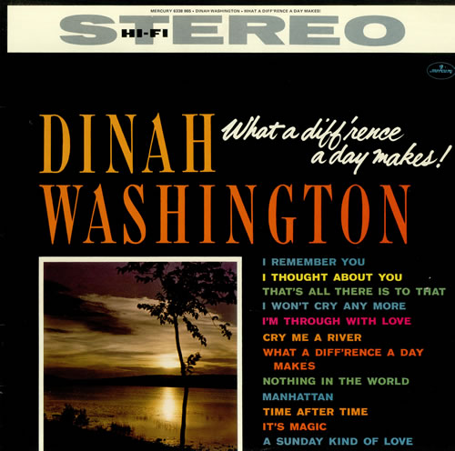 Dinah Washington What A Diff'rence A Day Makes! vinyl LP album (LP record) Canadian DNHLPWH437981