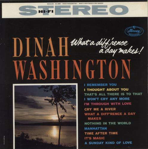 Dinah Washington What A Diff'rence A Day Makes! vinyl LP album (LP record) US DNHLPWH888485