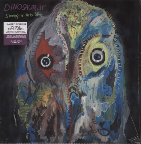 Dinosaur Jr Sweep It Into Space - Purple Ripple Vinyl + CD + Opened Shrink vinyl LP album (LP record) US DJRLPSW871265