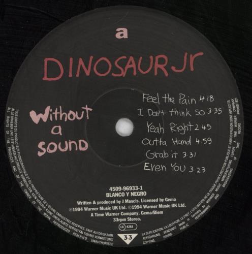 Dinosaur Jr Without A Sound vinyl LP album (LP record) German DJRLPWI817873
